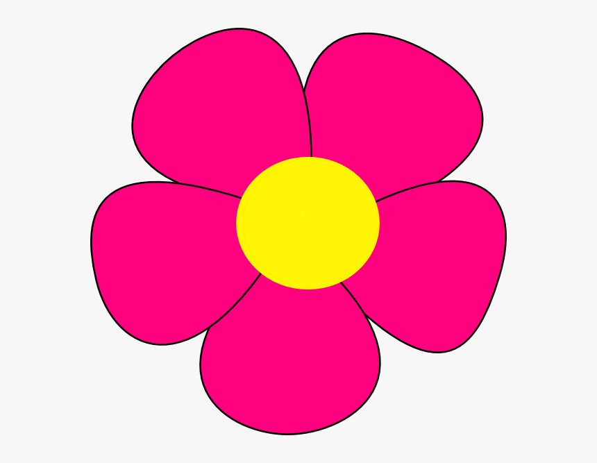 Simple Flower Clip Art At Clker - Simple Flower Clipart, HD Png Download, Free Download