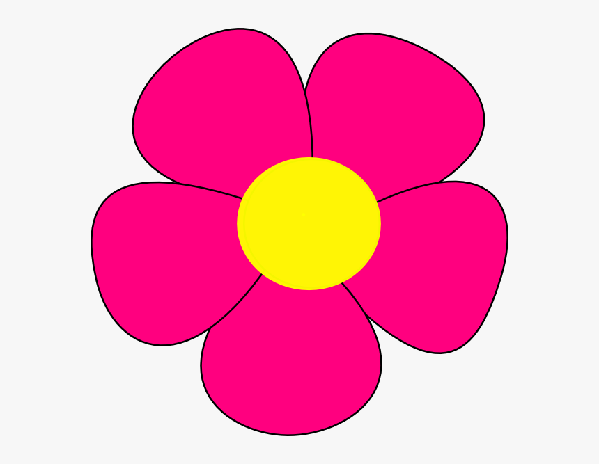 Simple Flower Clip Art At Clker - Simple Flower Clipart, HD Png