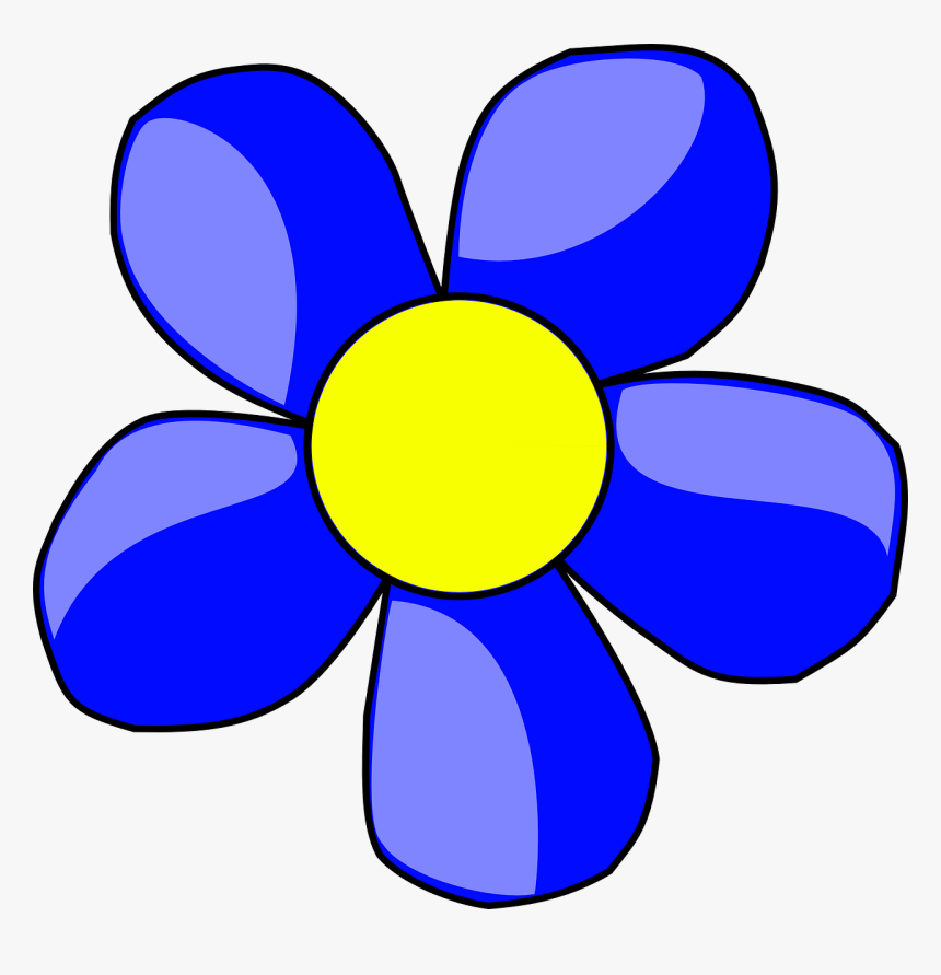 Flower Cartoon Clipart - 5 Petal Flower Clipart, HD Png Download, Free Download