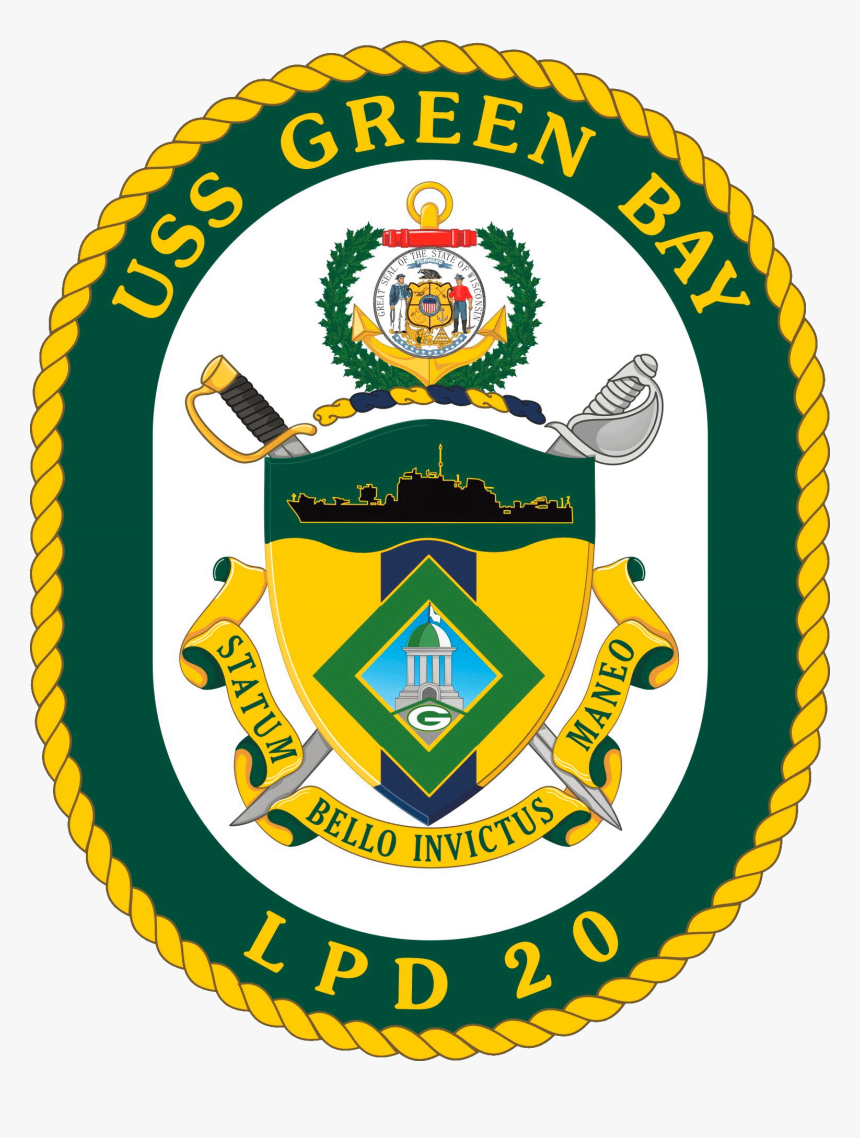 Green Bay Png - Uss Green Bay Logo, Transparent Png, Free Download