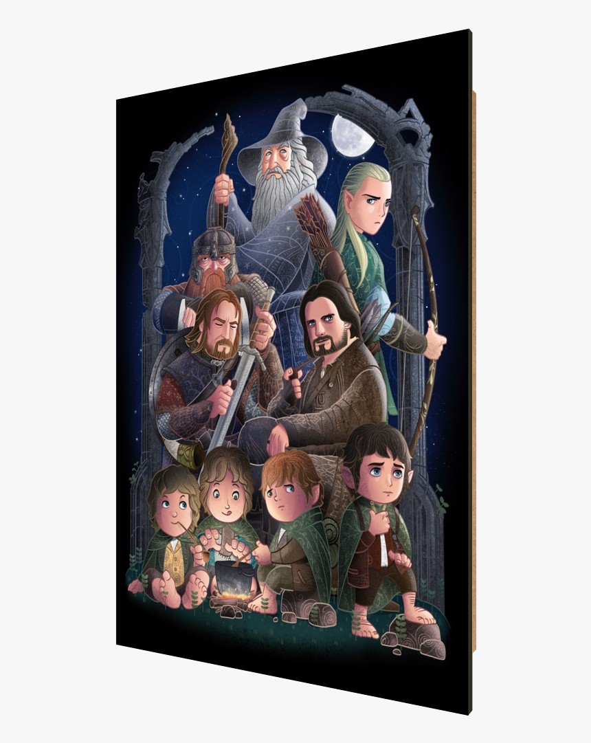 A Night On The Road, Lord Of The Rings, Legolas, Gandalf, - Cartoon, HD Png Download, Free Download