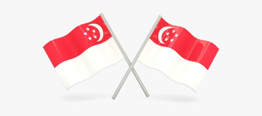 Two Wavy Flags - Icon Singapore Flag Png, Transparent Png, Free Download