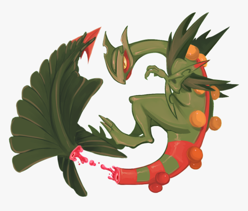 Mega Sceptile Shooting Tail , Png Download - Mega Sceptile Fanart, Transparent Png, Free Download