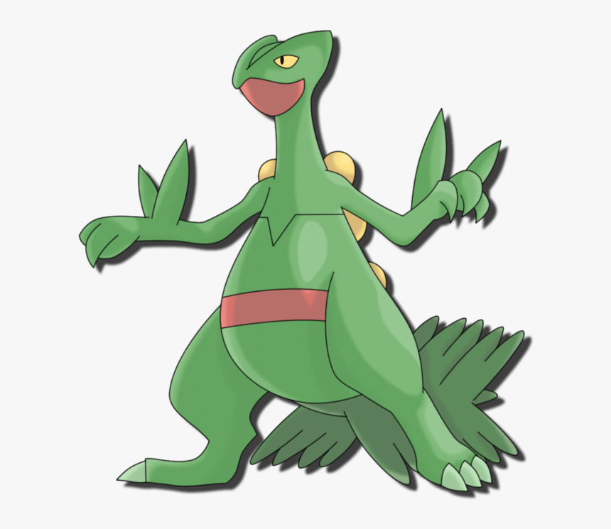 Sceptile Render , Png Download - Grass Fight Pokemon, Transparent Png, Free Download