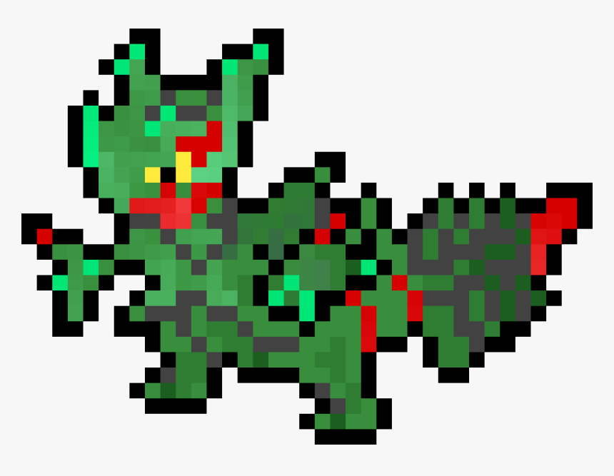 Mega Sceptile Pixel Art, HD Png Download, Free Download