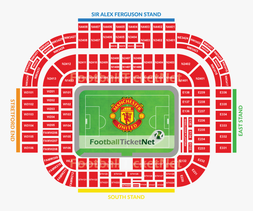 United Old Venue Fc Manchester Stadium Sport - Manchester United Seating Plan, HD Png Download, Free Download