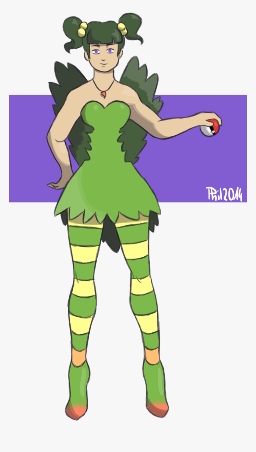 Mega Sceptile Girl - Cartoon, HD Png Download, Free Download