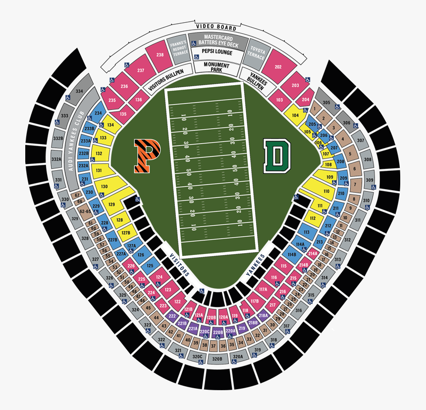 Football Seat Map Yankee Stadium Hd