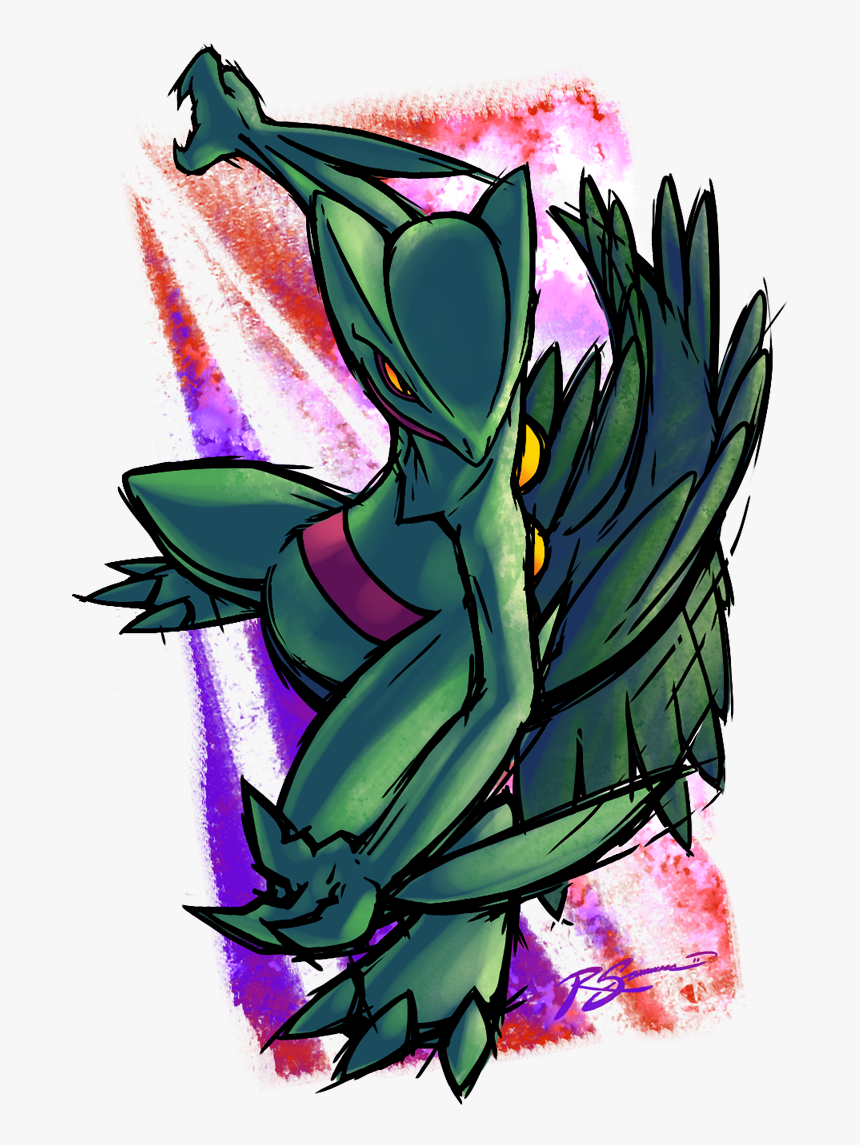 Sceptile By Ja-punkster - Art Sceptile, HD Png Download, Free Download