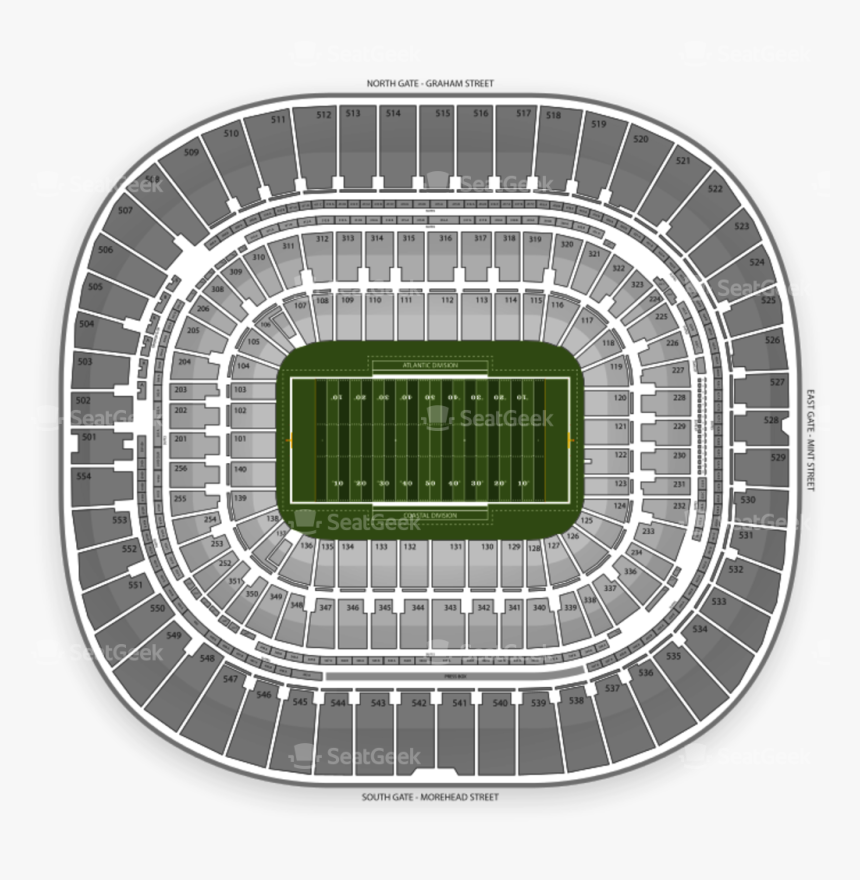 South Carolina Football Stadium Seating Chart Www - Bank Of America Stadium, HD Png Download, Free Download