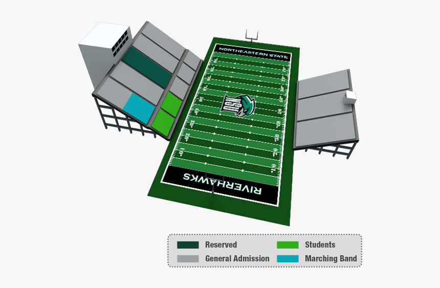 7058 - Northeastern State University Football Stadium, HD Png Download, Free Download