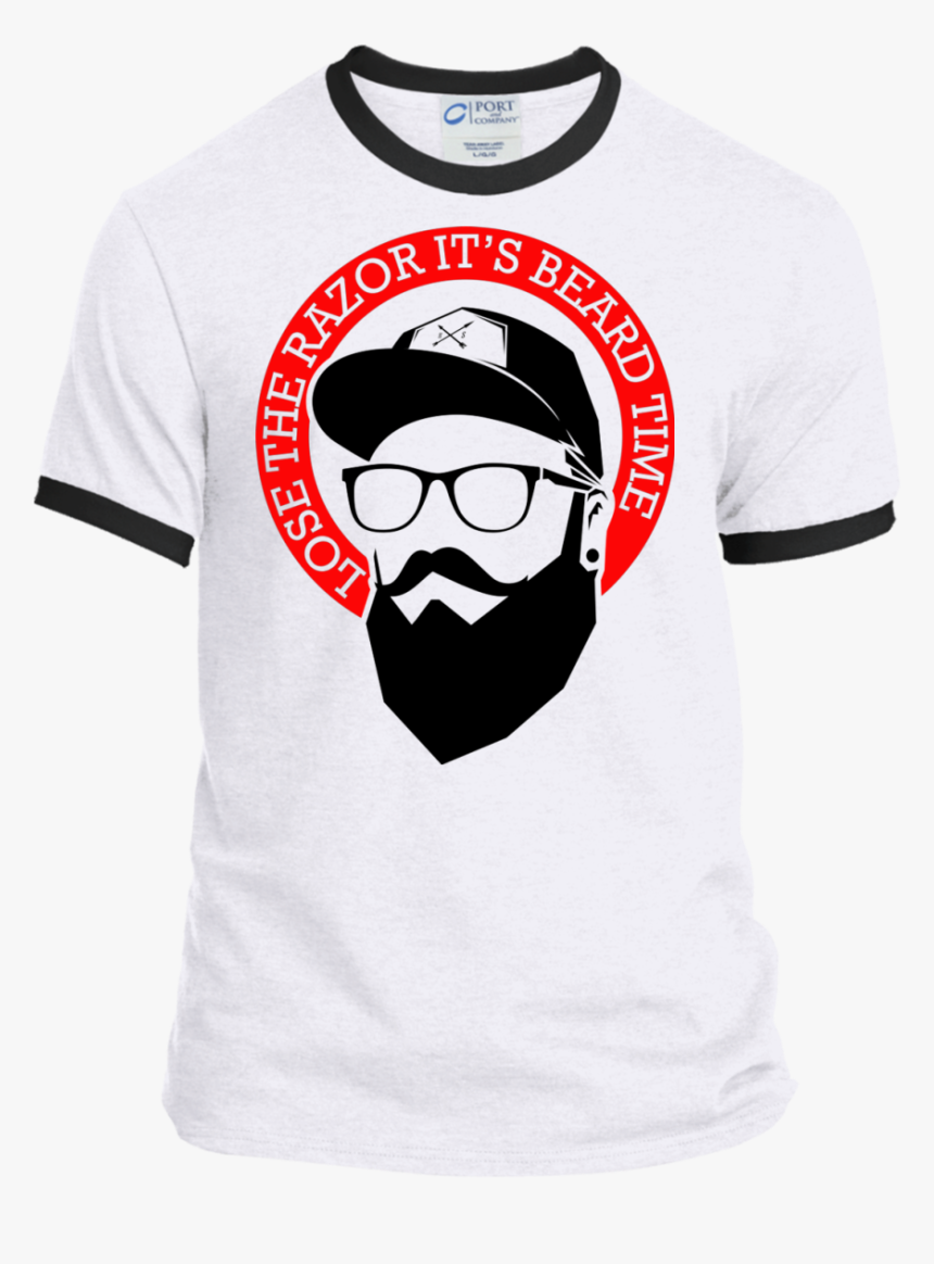Transparent Red Beard Png - Ringer T-shirt, Png Download, Free Download