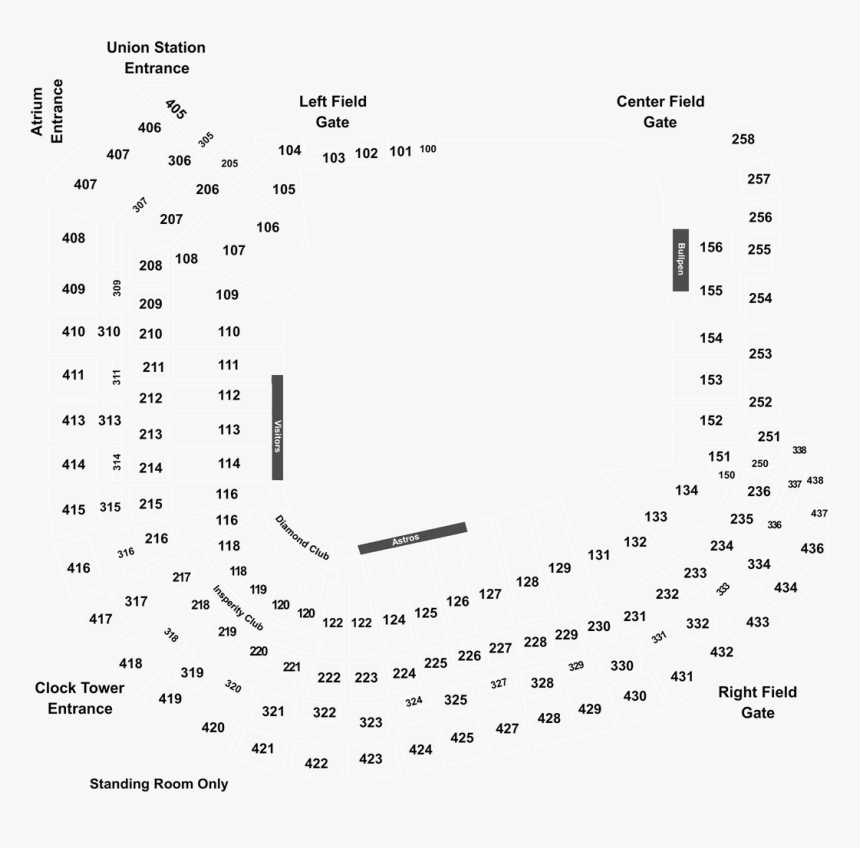 Minute Maid Park Seat Rows Map, HD Png Download, Free Download