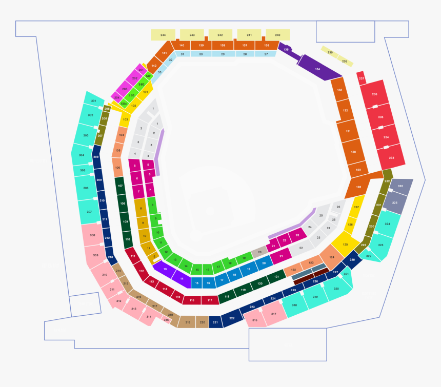 Globe Life Field Seating Diagram, HD Png Download, Free Download