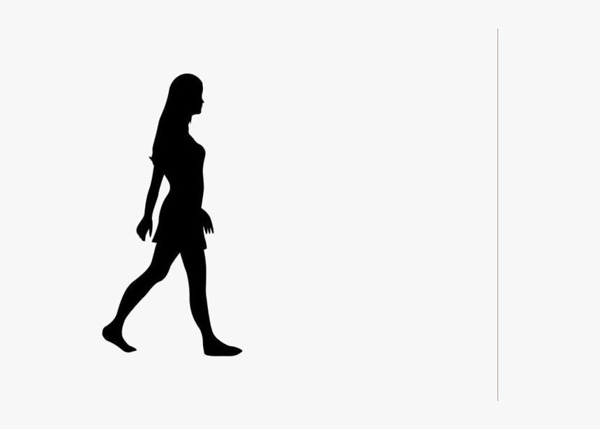 Girl Walking Png Background - Boy Side View Silhouette, Transparent Png, Free Download