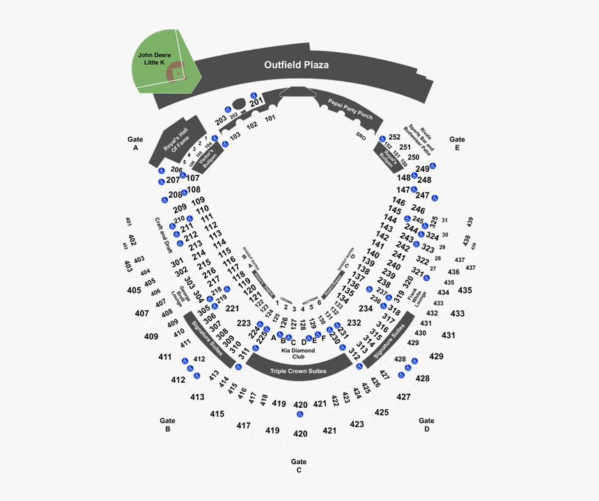 Royals Stadium Seating Chart 2019, HD Png Download, Free Download