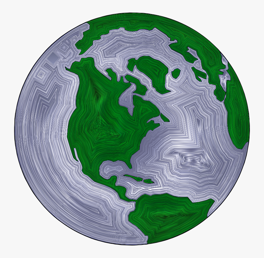 Earth Globe Stylized - Earth Black And White Png, Transparent Png, Free Download