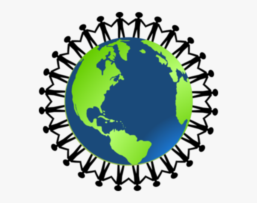 People Holding Hands Around The World Clipart, HD Png Download, Free Download