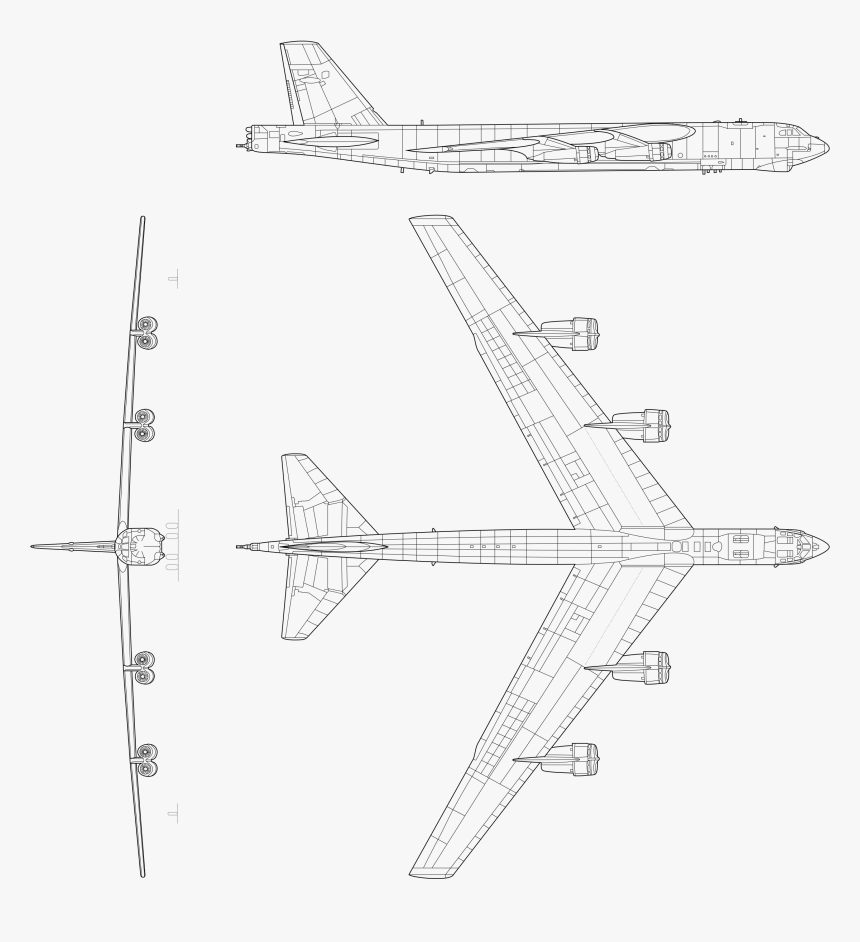 Boeing B-52h Stratofortress - Wide-body Aircraft, HD Png Download, Free Download