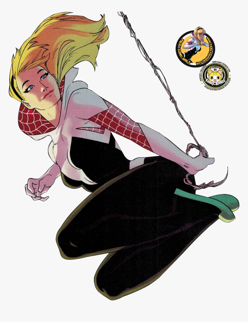 Spider Gwen Comic Art , Png Download - Spider Gwen Long Hair, Transparent P...