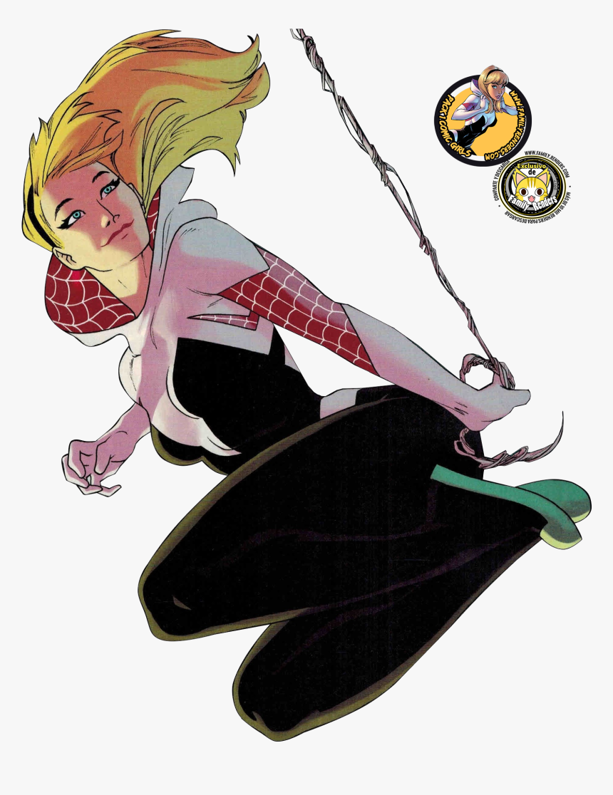 Spider Gwen Comic Art , Png Download - Spider Gwen Long Hair, Transparent Png, Free Download