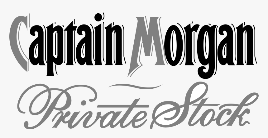 Capt Morgan2 Logo Png Transparent - Black-and-white, Png Download, Free Download