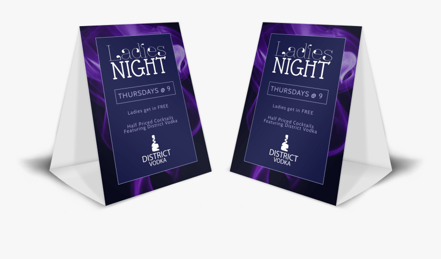 Ladies Night Bar Table Tent Template Preview - Bar Table Menu Template, HD Png Download, Free Download