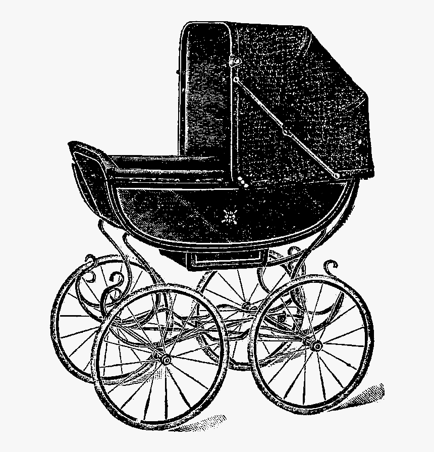 Vintage Stroller Png - Vintage Baby Carriage Png, Transparent Png, Free Download