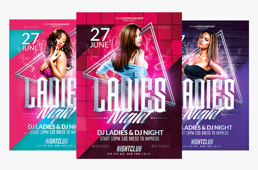 Flyer Party Png - Ladies Night Flyer Download, Transparent Png, Free Download