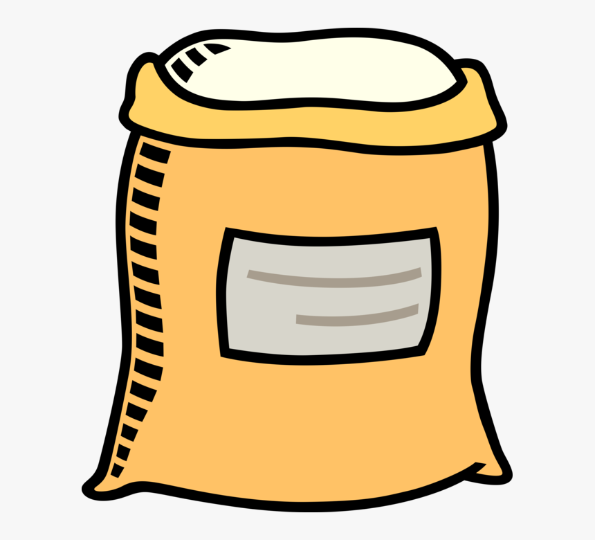 Vector Illustration Of Sack Of Milled Wheat Grain Flour - Flour Clipart Transparent Background, HD Png Download, Free Download