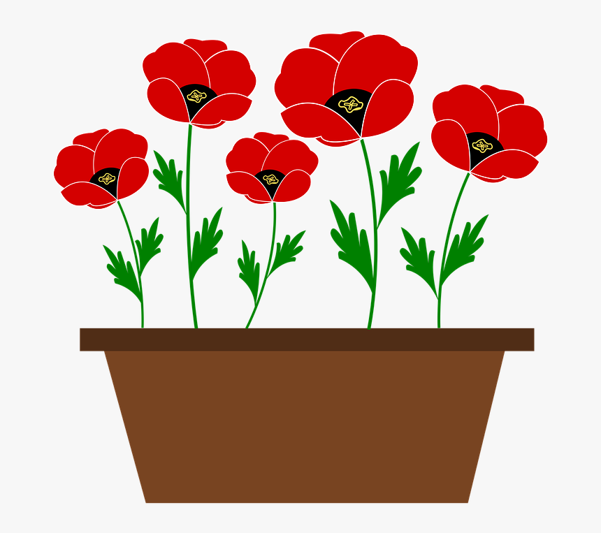 Poppy Flower Cliparts 12, Buy Clip Art - Plant Pot Vector Png, Transparent Png, Free Download