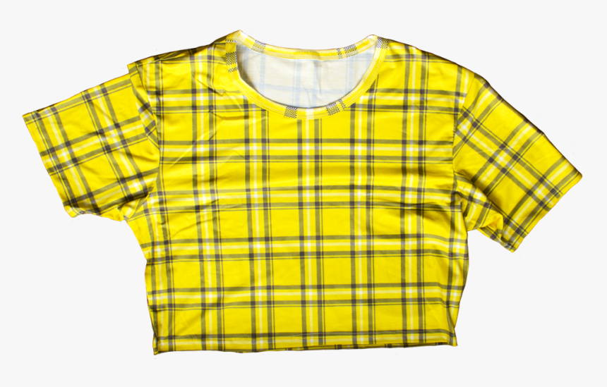 Clueless Plaid Crop Tee - Blouse, HD Png Download, Free Download