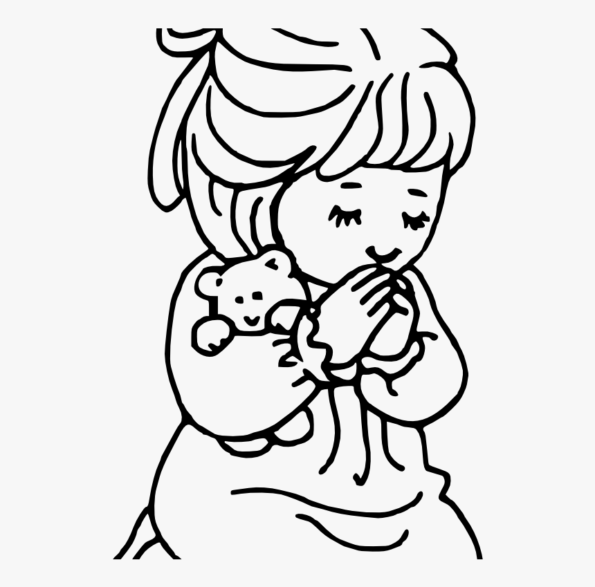 Clip Art Freeuse Praying Hands Child Clip Art Transprent - Pray Clip Art Black And White, HD Png Download, Free Download