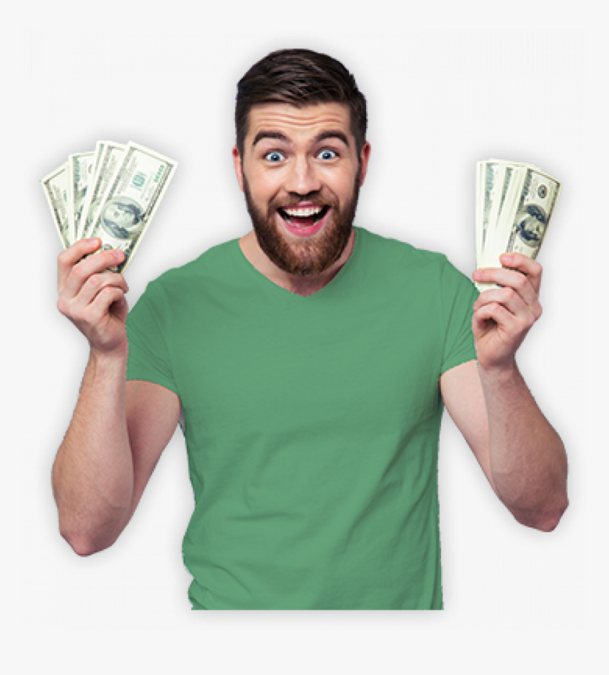 Gallery/happy Man Money Cash Hand - Earn Money Man Png, Transparent Png, Free Download