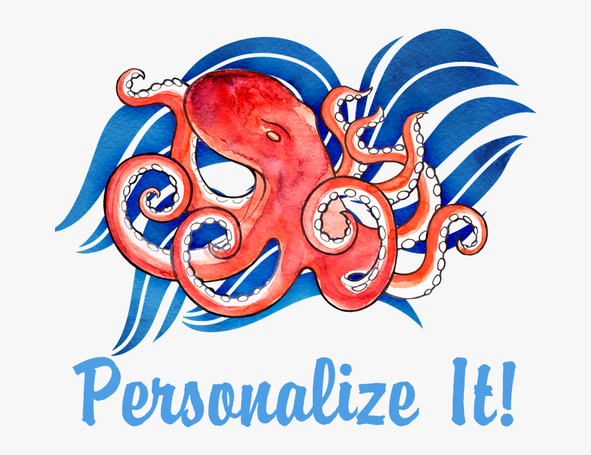 Personalized Ocean Octopus Mugs , Png Download - Dolphin Sticker, Transparent Png, Free Download