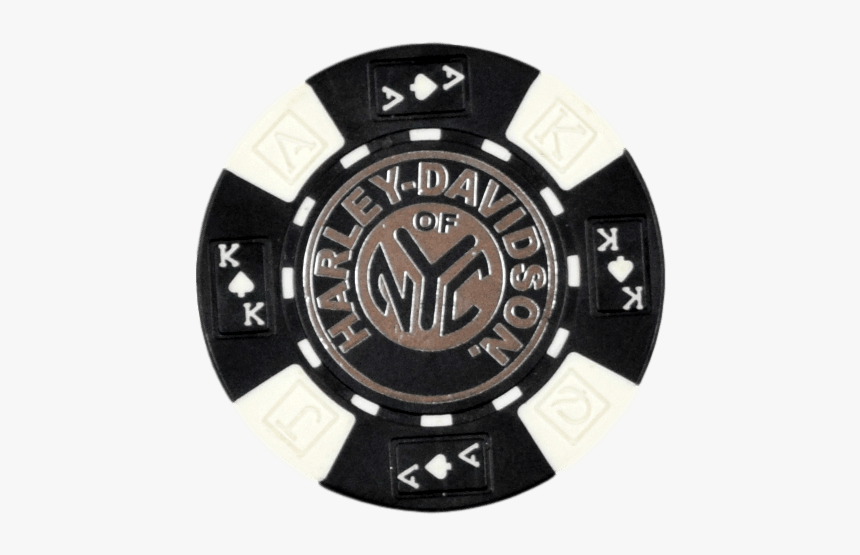 H-d Of Nyc Black Poker Chip - Harley Davidson Poker Chips, HD Png Download, Free Download