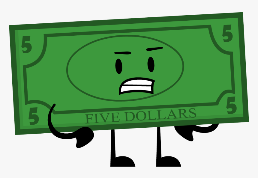 Five Graphic Library - Cartoon 5 Dollar Bill, HD Png Download, Free Download