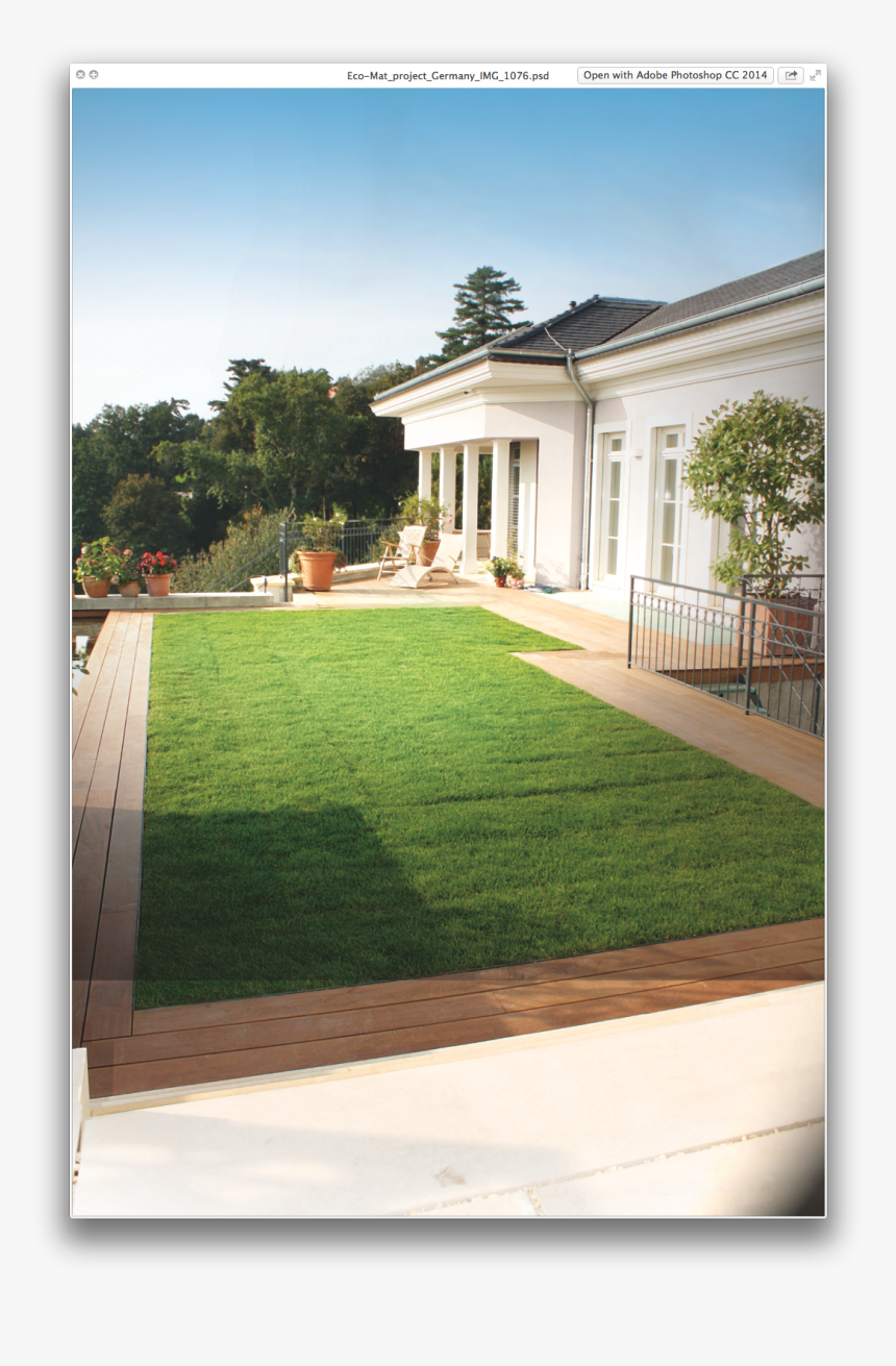 Eco-mat W/ Wood Border - Lawn, HD Png Download, Free Download