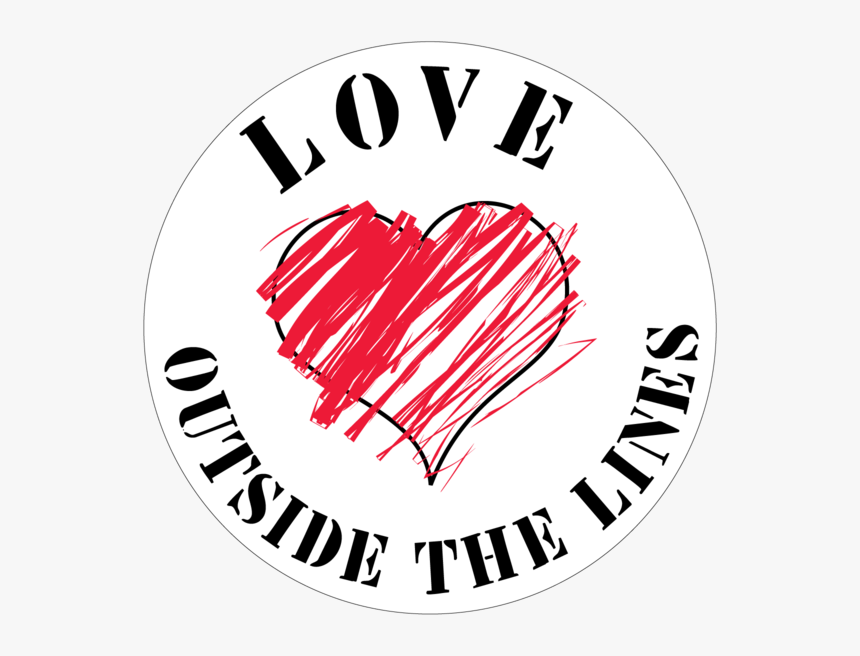 Love Outside The Lines Button - Circle, HD Png Download, Free Download