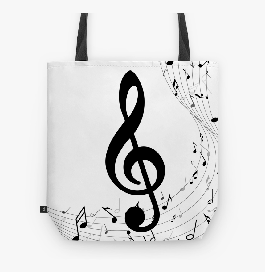 Bolsa Notas Musicais Ii De Wesley Carçadona - Treble Clef, HD Png Download, Free Download