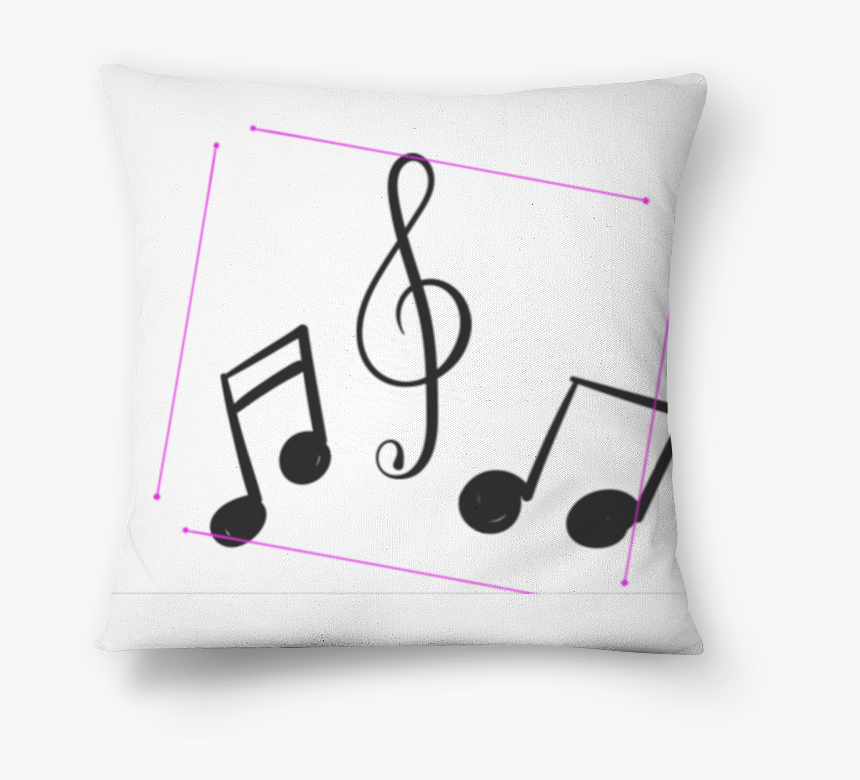 Almofada Notas Musicais De Bellah Magalhãesna - Cushion, HD Png Download, Free Download