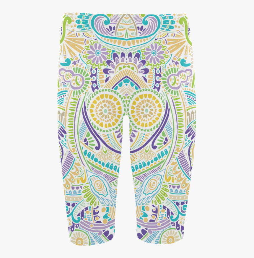 Zz0104 Purple Green Watercolor Flower Pattern Hestia - Leggings, HD Png Download, Free Download