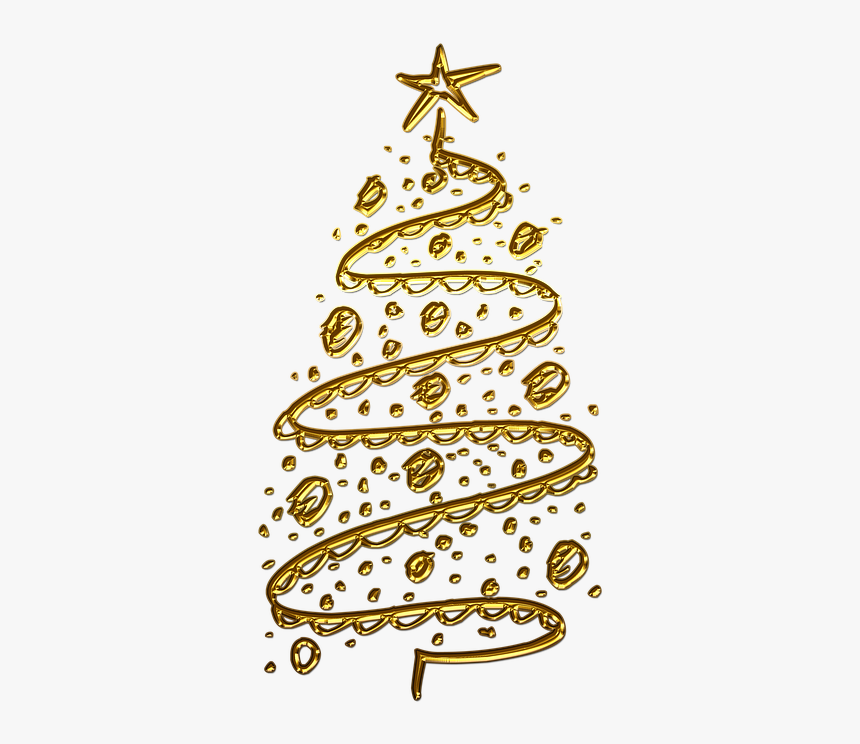 Spruce, Christmas Tree, Christmas, Gold, Golden - Christmas Tree, HD Png Download, Free Download
