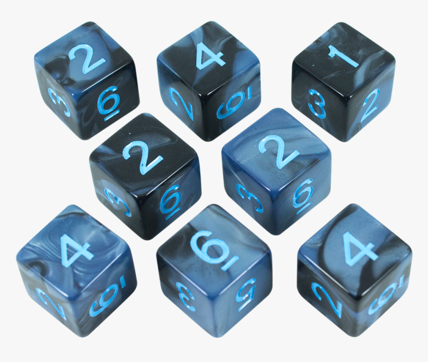 Paladin Roleplaying Blue And Yellow Dice Blue Mist - D6 Dice, HD Png Download, Free Download