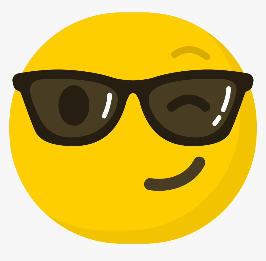 Transparent Sunglasses Emoji Clipart - Smiley Transparent Emoji, HD Png Download, Free Download