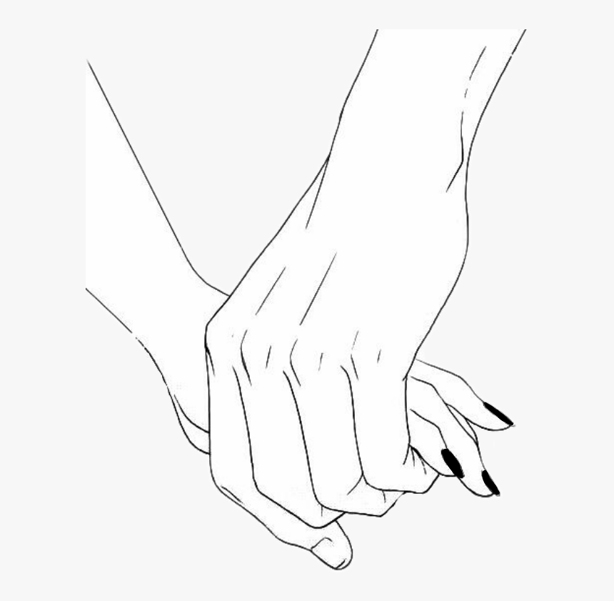 Hands Tumblr Black And White, HD Png Download, Free Download