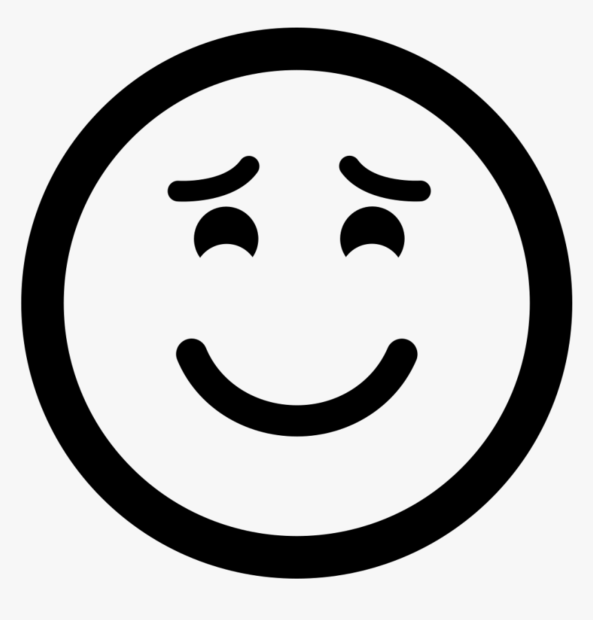 Smiling Emoticon With Raised Eyebrows And Closed Eyes - Smiley Face Shape, HD Png Download, Free Download