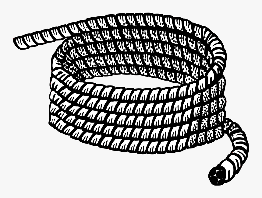 Rope - Lineart - Rope Clipart Black And White, HD Png Download - kindpng