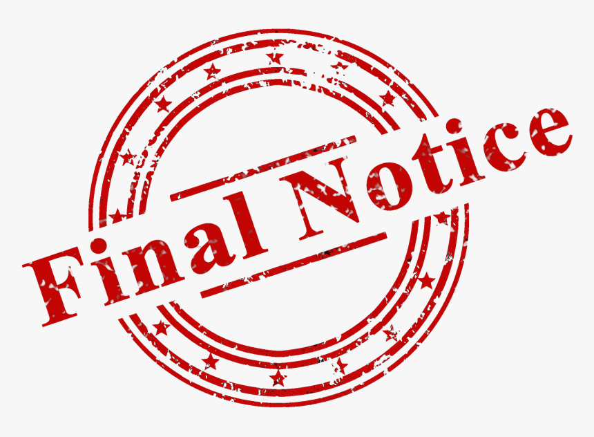 Final Warning Png, Transparent Png, Free Download