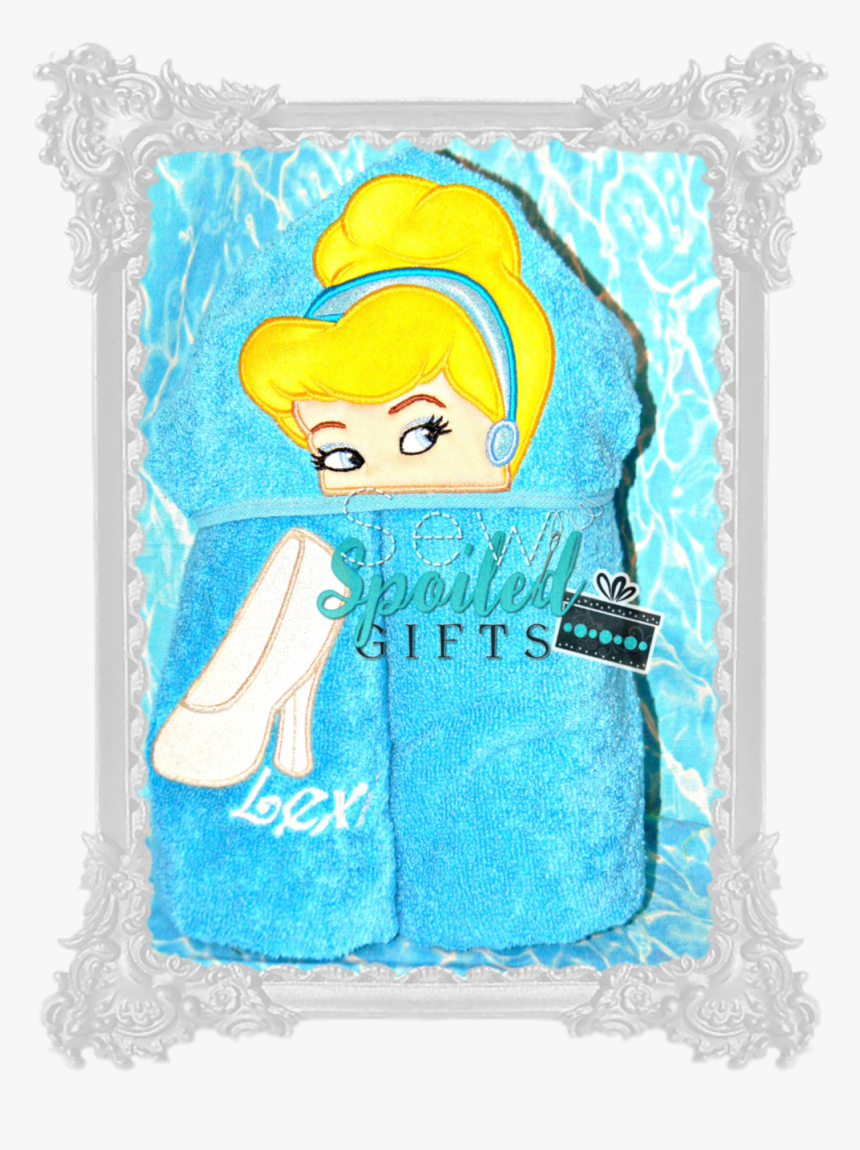 Glass Slipper Princess Hooded Towel - Illustration, HD Png Download, Free Download